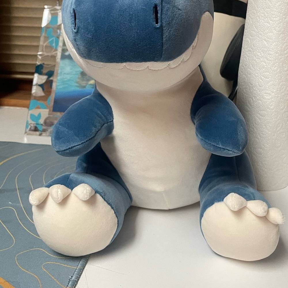 Soft Cuddly Plush Blue Dinosaur - Picture 4 of 8